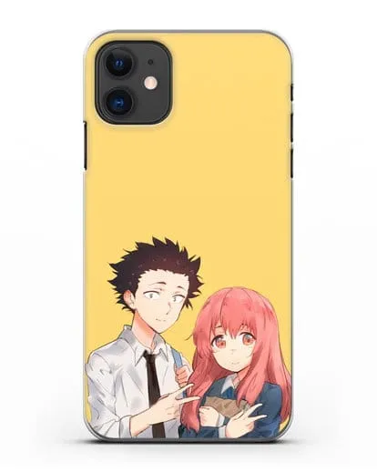 Чехол аниме Форма голоса - Шоя и Сёко друзья силиконовый для iPhone 11