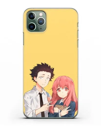 Чехол аниме Форма голоса - Шоя и Сёко друзья силиконовый для iPhone 11 Pro Max