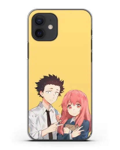 Чехол аниме Форма голоса - Шоя и Сёко друзья силиконовый для iPhone 12