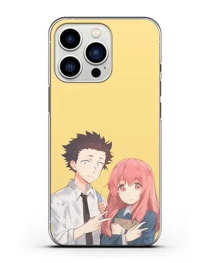 Чехол аниме Форма голоса - Шоя и Сёко друзья силиконовый для iPhone 13 Pro