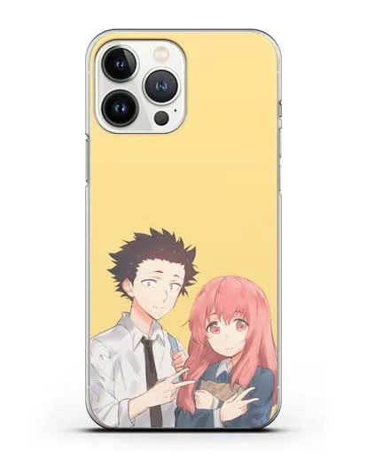 Чехол аниме Форма голоса - Шоя и Сёко друзья силиконовый для iPhone 13 Pro Max