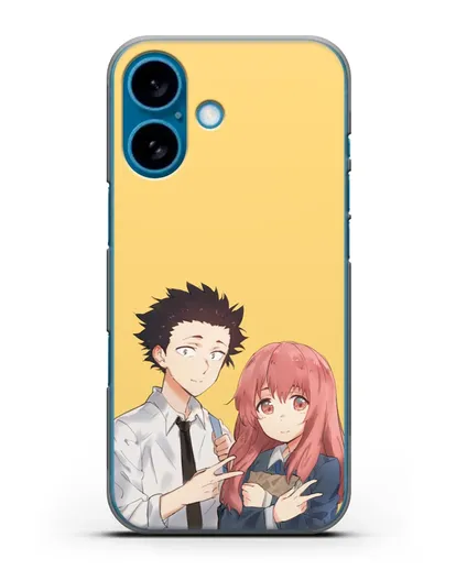 Чехол аниме Форма голоса - Шоя и Сёко друзья силиконовый для iPhone 16