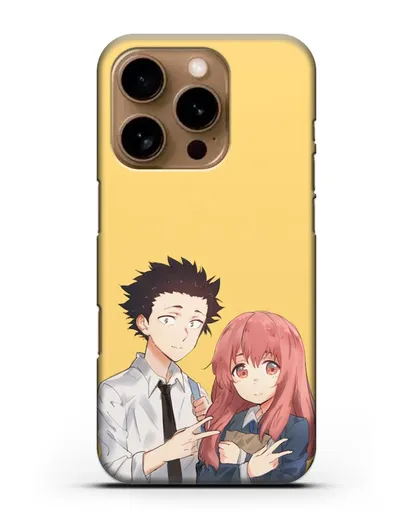 Чехол аниме Форма голоса - Шоя и Сёко друзья силиконовый для iPhone 16 Pro