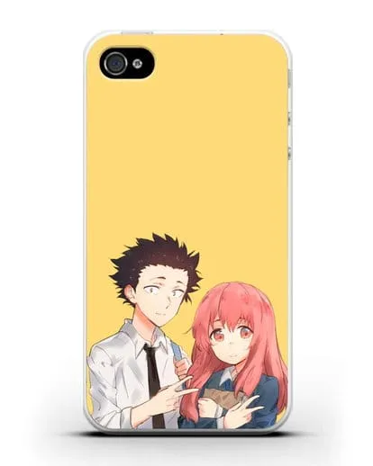 Чехол аниме Форма голоса - Шоя и Сёко друзья силиконовый для iPhone 4/4s