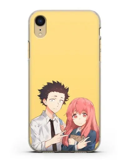 Чехол аниме Форма голоса - Шоя и Сёко друзья силиконовый для iPhone XR