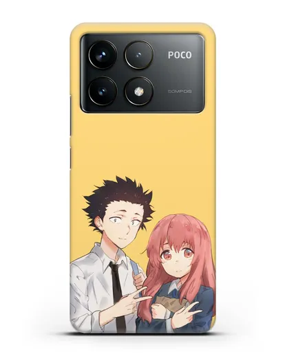 Чехол аниме Форма голоса - Шоя и Сёко друзья силиконовый для Xiaomi Poco F6 Pro