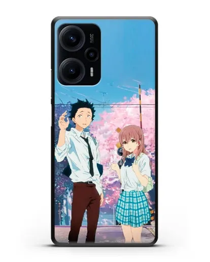 Чехол аниме Форма голоса - Шоя и Сёко школьники силиконовый для Xiaomi Poco F5