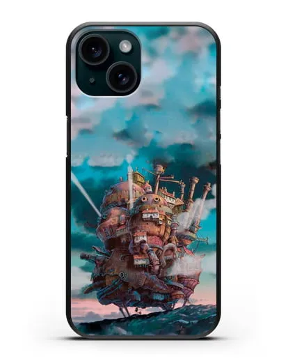 Чехол аниме Ходячий замок - Замок силиконовый для iPhone 15