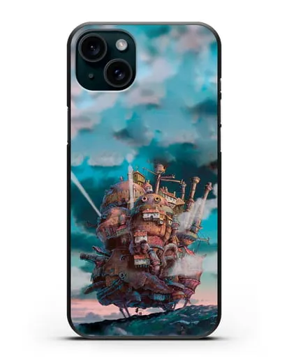 Чехол аниме Ходячий замок - Замок силиконовый для iPhone 15 Plus