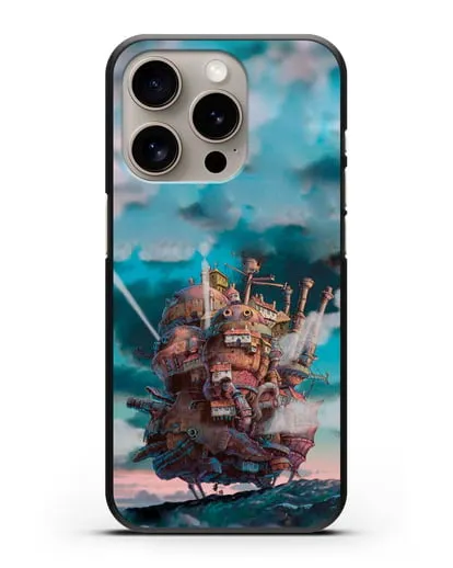 Чехол аниме Ходячий замок - Замок силиконовый для iPhone 15 Pro