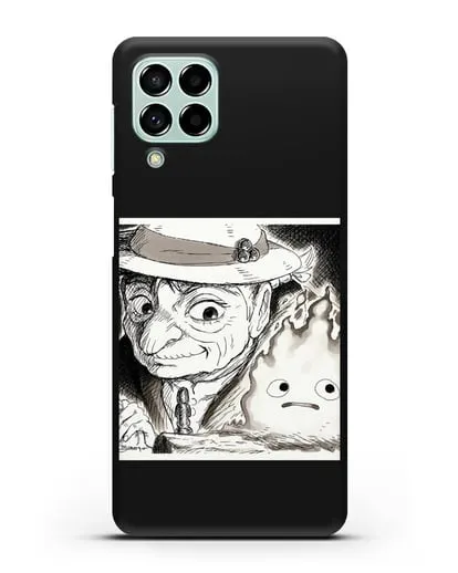 Чехол аниме Ходячий замок - Софи и Кальцифер силиконовый для Samsung Galaxy M53 [SM-M536]