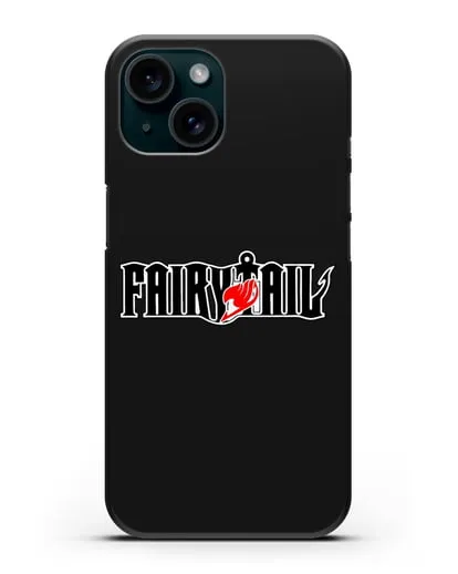 Чехол аниме Хвост феи - Лого силиконовый для iPhone 15