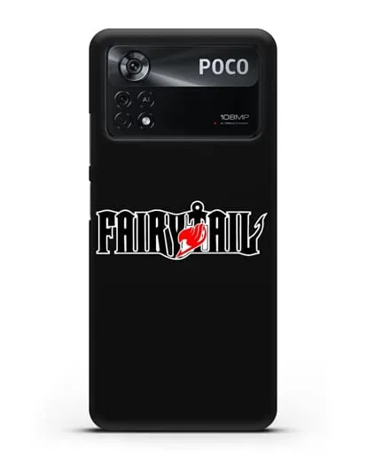 Чехол аниме Хвост феи - Лого силиконовый для Xiaomi Poco X4 Pro