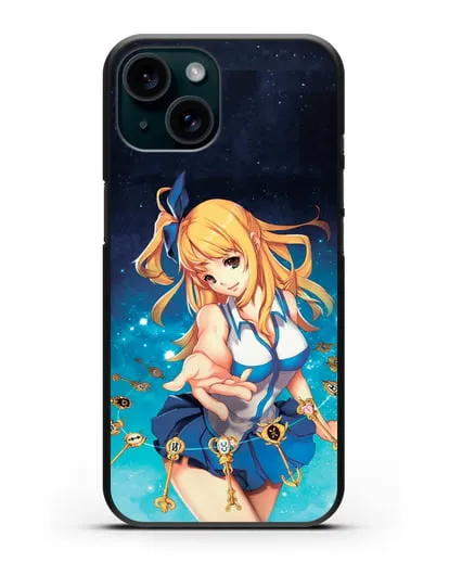 Чехол аниме Хвост феи - Люси силиконовый для iPhone 15