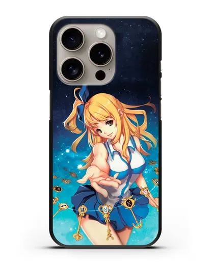 Чехол аниме Хвост феи - Люси силиконовый для iPhone 15 Pro