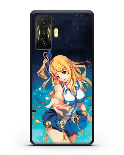 Чехол аниме Хвост феи - Люси силиконовый для Xiaomi Poco F4 GT