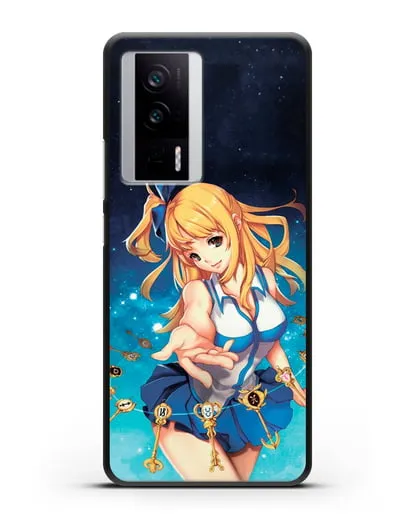 Чехол аниме Хвост феи - Люси силиконовый для Xiaomi Poco F5 Pro