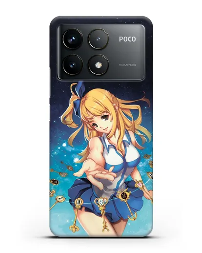 Чехол аниме Хвост феи - Люси силиконовый для Xiaomi Poco F6 Pro