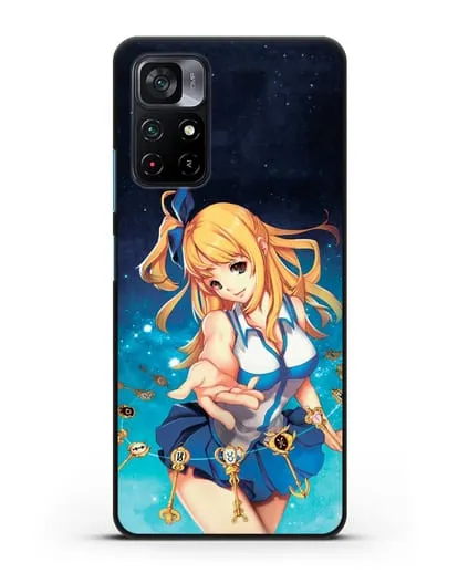 Чехол аниме Хвост феи - Люси силиконовый для Xiaomi Poco M4 Pro 5G