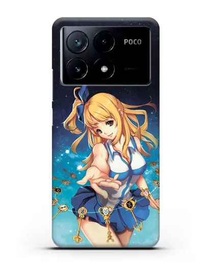 Чехол аниме Хвост феи - Люси силиконовый для Xiaomi Poco X6 Pro