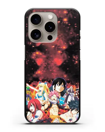 Чехол аниме Хвост феи - Хвост феи силиконовый для iPhone 15 Pro