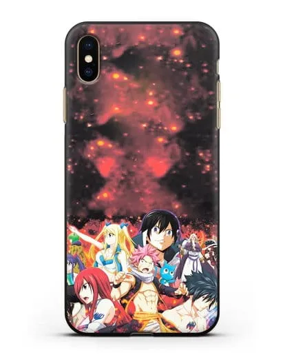 Чехол аниме Хвост феи - Хвост феи силиконовый для iPhone XS Max