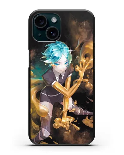 Чехол аниме Страна самоцветов - Фосс и золото силиконовый для iPhone 15