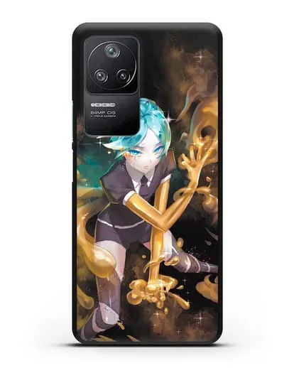 Чехол аниме Страна самоцветов - Фосс и золото силиконовый для Xiaomi Poco F4