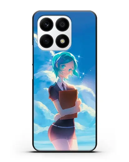 Чехол аниме Страна самоцветов - Фосс на фоне облаков силиконовый для Honor X8a