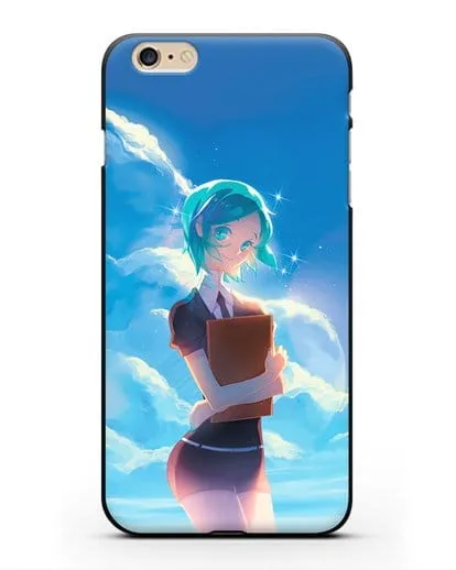 Чехол аниме Страна самоцветов - Фосс на фоне облаков силиконовый для iPhone 6 Plus