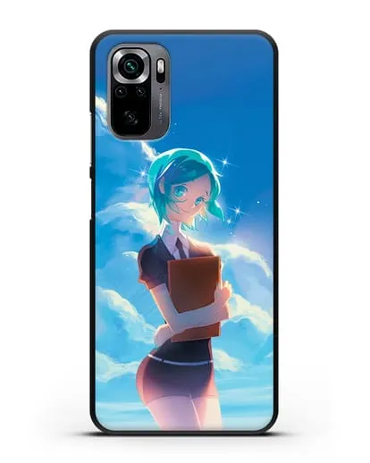 Чехол аниме Страна самоцветов - Фосс на фоне облаков силиконовый для Xiaomi Poco M5s