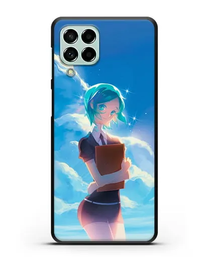 Чехол аниме Страна самоцветов - Фосс на фоне облаков силиконовый для Samsung Galaxy M53 [SM-M536]