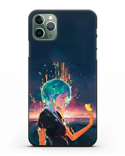 Чехол аниме Страна самоцветов - Фосс и бабочка силиконовый для iPhone 11 Pro Max