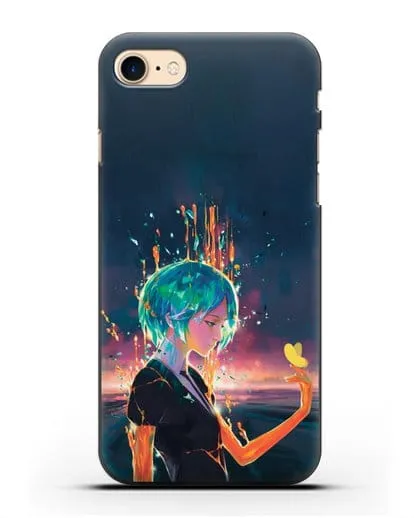 Чехол аниме Страна самоцветов - Фосс и бабочка силиконовый для iPhone 8