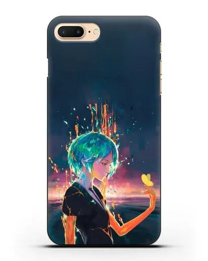 Чехол аниме Страна самоцветов - Фосс и бабочка силиконовый для iPhone 7 Plus