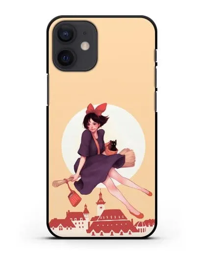 Чехол аниме Ведьмина служба доставки - Кики на метле силиконовый для iPhone 12 mini