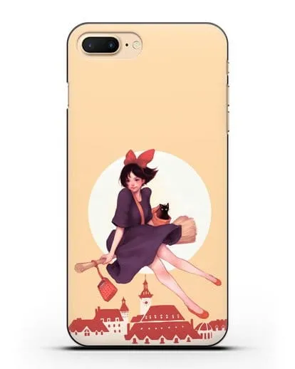 Чехол аниме Ведьмина служба доставки - Кики на метле силиконовый для iPhone 8 Plus