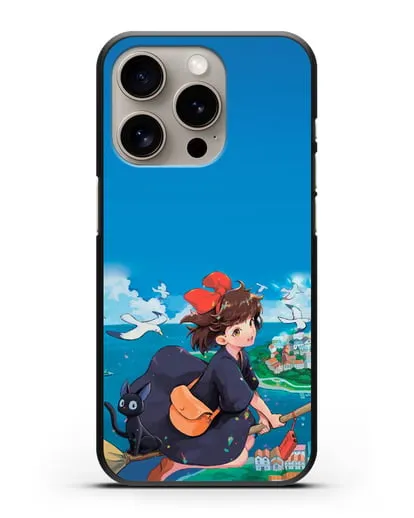 Чехол аниме Ведьмина служба доставки - Кики в полёте силиконовый для iPhone 15 Pro