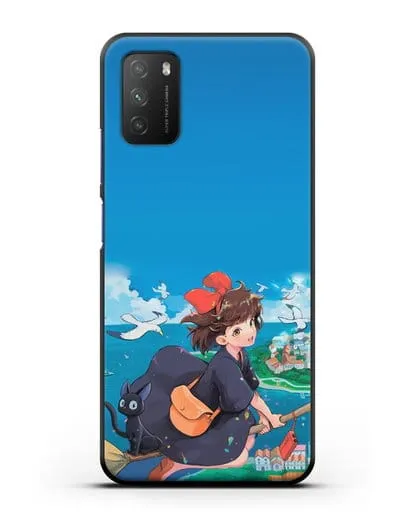 Чехол аниме Ведьмина служба доставки - Кики в полёте силиконовый для Xiaomi Poco M3