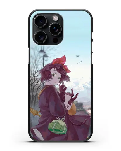 Чехол аниме Ведьмина служба доставки - Кики в городе силиконовый для iPhone 15 Pro Max