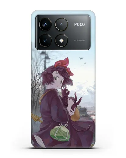 Чехол аниме Ведьмина служба доставки - Кики в городе силиконовый для Xiaomi Poco F6 Pro