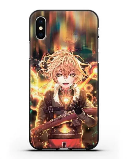 Чехол аниме Военная хроника маленькой девочки - Таня в бою силиконовый для iPhone XS