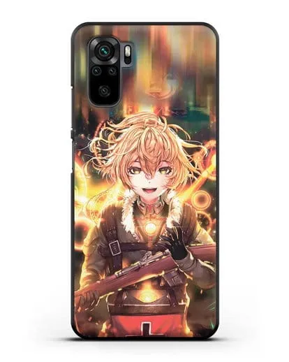 Чехол аниме Военная хроника маленькой девочки - Таня в бою силиконовый для Xiaomi Redmi Note 10