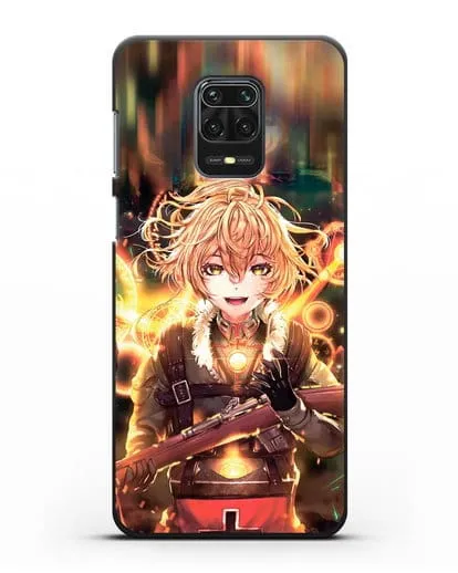 Чехол аниме Военная хроника маленькой девочки - Таня в бою силиконовый для Xiaomi Redmi Note 9 Pro