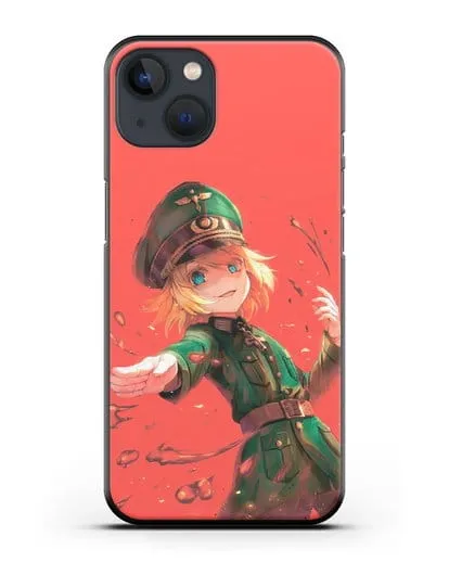 Чехол аниме Военная хроника маленькой девочки - Злая Таня силиконовый для iPhone 13 Mini