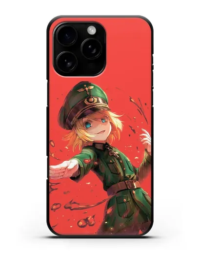 Чехол аниме Военная хроника маленькой девочки - Злая Таня силиконовый для iPhone 16 Pro Max