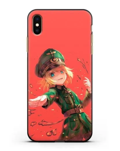 Чехол аниме Военная хроника маленькой девочки - Злая Таня силиконовый для iPhone XS Max