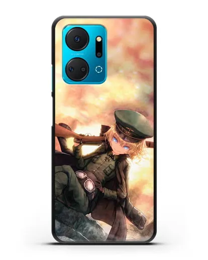 Чехол аниме Военная хроника маленькой девочки - Таня с ружьём силиконовый для Honor X7a Plus