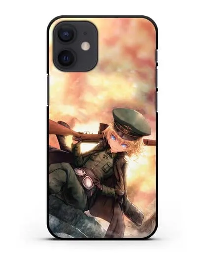 Чехол аниме Военная хроника маленькой девочки - Таня с ружьём силиконовый для iPhone 12 mini