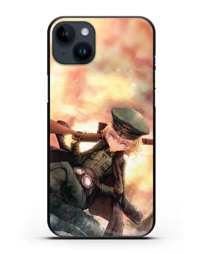 Чехол аниме Военная хроника маленькой девочки - Таня с ружьём силиконовый для iPhone 14 Plus